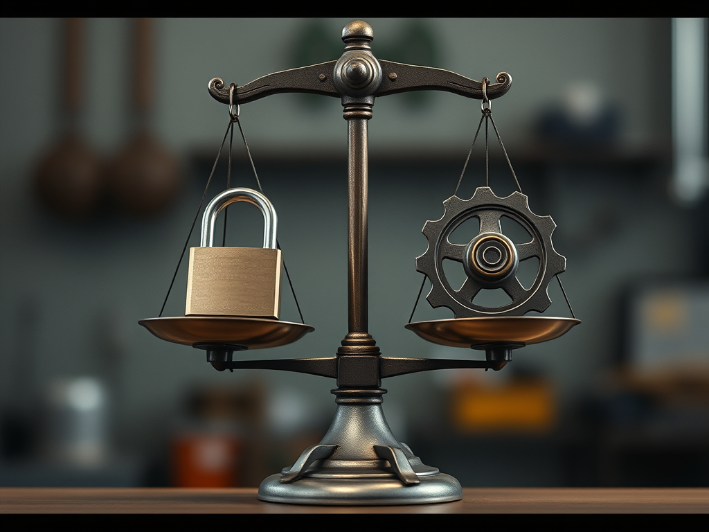 Scale Balancing Padlock and Gear